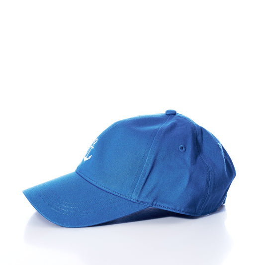 Introducing the Anchor Baseball Hat - High Tide by Batela USA Inc, a blue cap featuring a white embroidered anchor logo on the front. Shown from the side against a white background, this hat delivers classic style and dependable sun protection. by Sea Bags