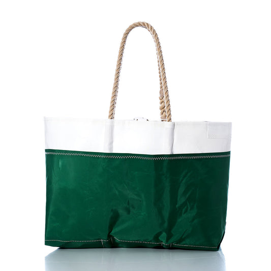 Vintage Green and Black Ogunquit Beach Tote Alternate View