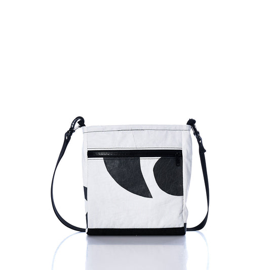 Vintage Black and White Small Voyager Crew Crossbody Alternate View