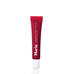 A red and white tube of Marin Skincare Marin Lip Treatment - Cranberry, enriched with Marine Glycoproteins and marine cosmo proteins, stands upright on a white background—perfect for your everyday lip care routine. by Sea Bags
