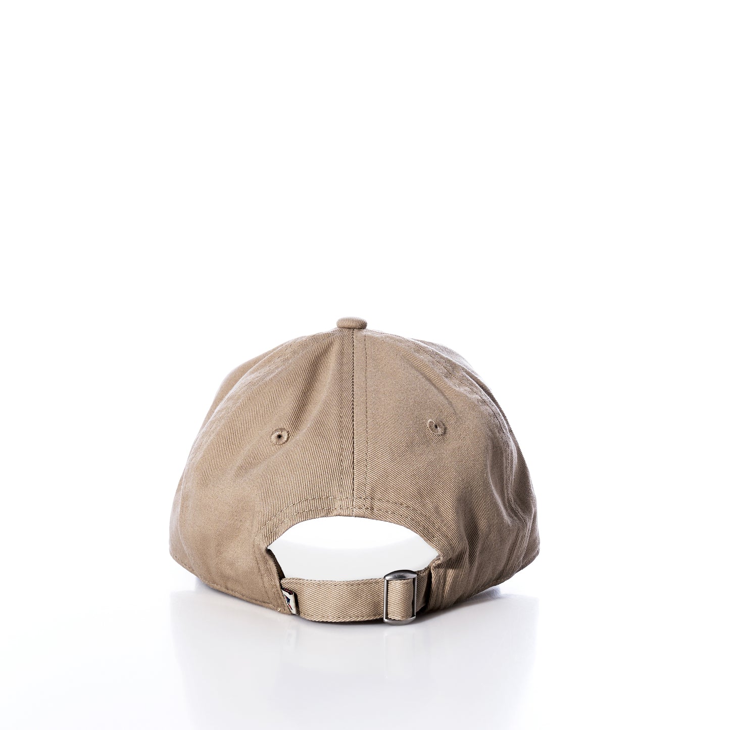 A Batela USA Inc Anchor Baseball Hat in beige, shown from the back with an adjustable strap and metal buckle for a comfortable fit, offering subtle sun protection—all set against a white background. by Sea Bags