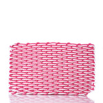 The Fisherman Rope Mat - Pink  White from Advanced Industrial Solutions Inc is an eco-friendly woven mat crafted from pink and white yarn, shown against a white background. by Sea Bags