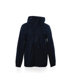 A navy waterproof raincoat by Batela USA Inc, featuring buttons and pockets, displayed on a white background. by Sea Bags