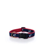 Sea Bags Anchor Print Dog Collar 1" - Medium