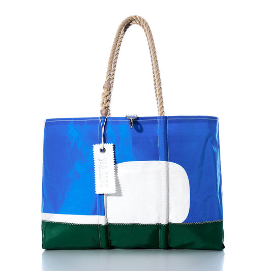 Vintage Blue and Green Ogunquit Beach Tote