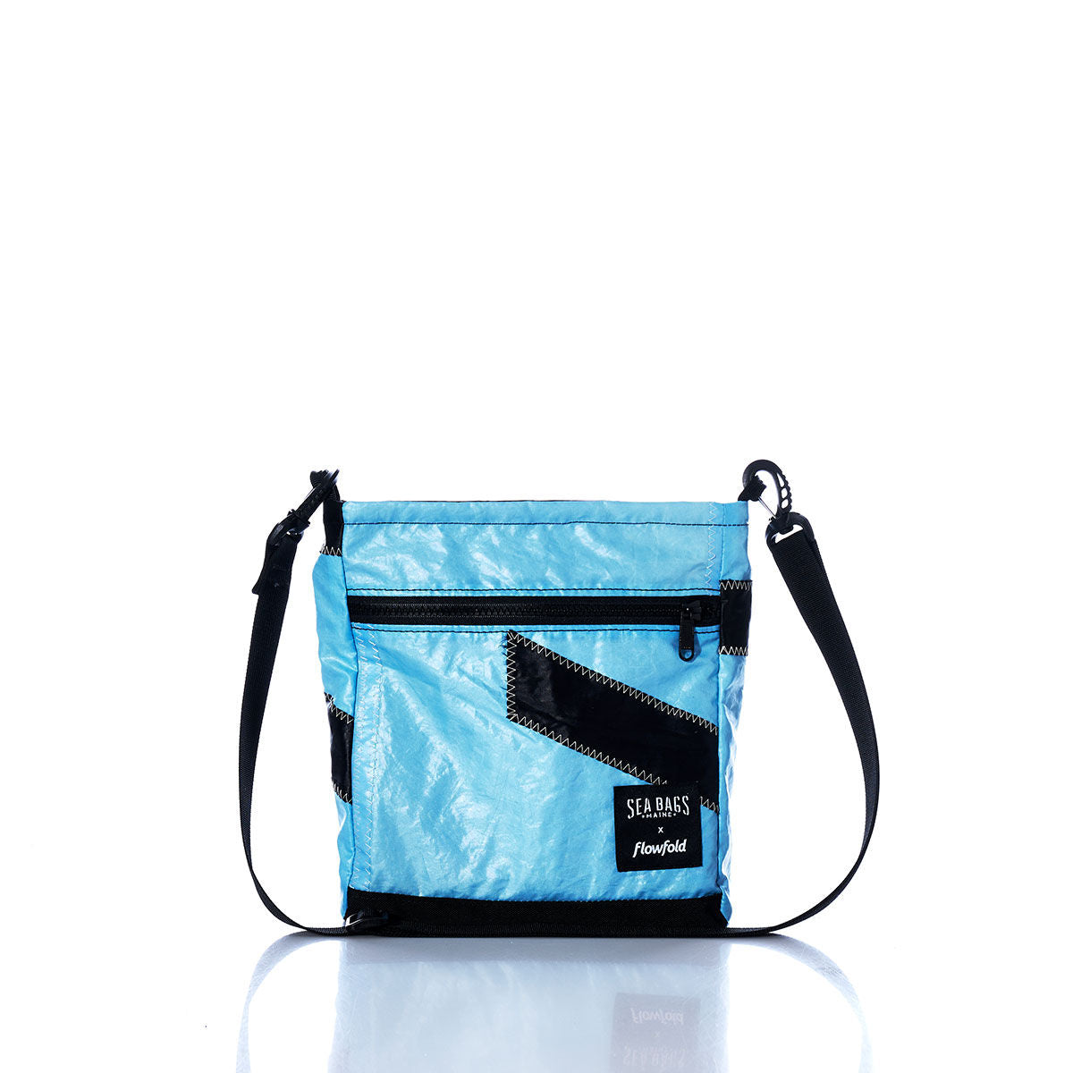Vintage Blue and Black Small Voyager Crew Crossbody