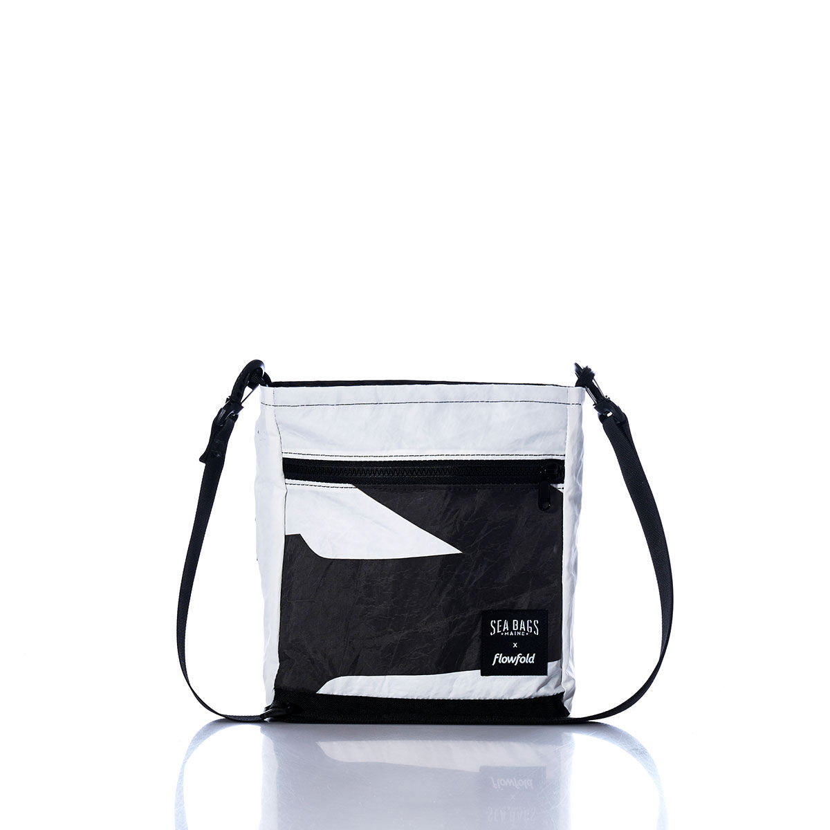 Vintage Black and White Small Voyager Crew Crossbody