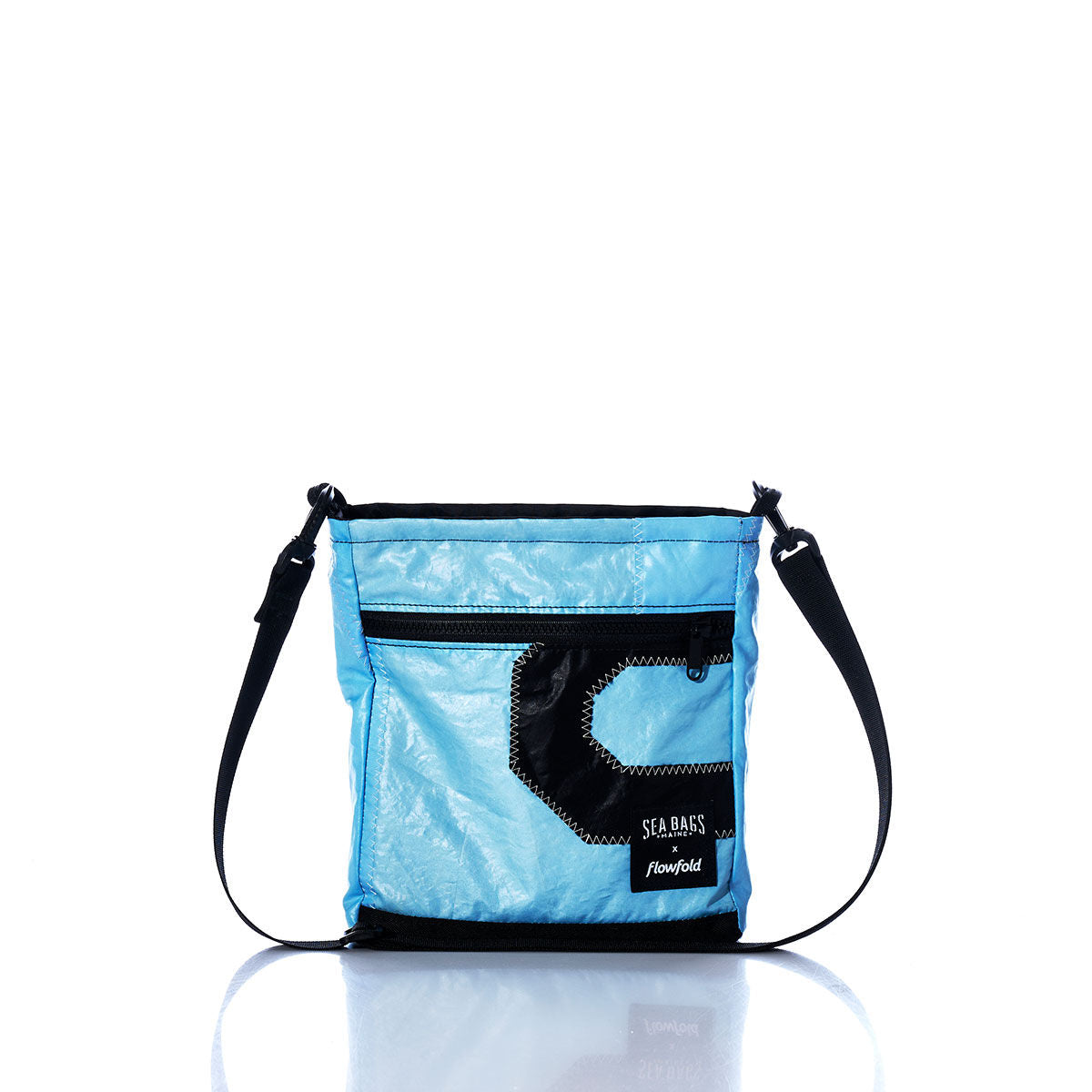 Vintage Blue and Black Small Voyager Crew Crossbody