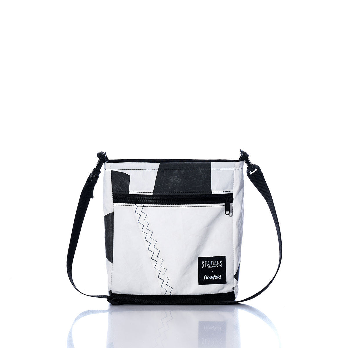 Vintage Black and White Small Voyager Crew Crossbody