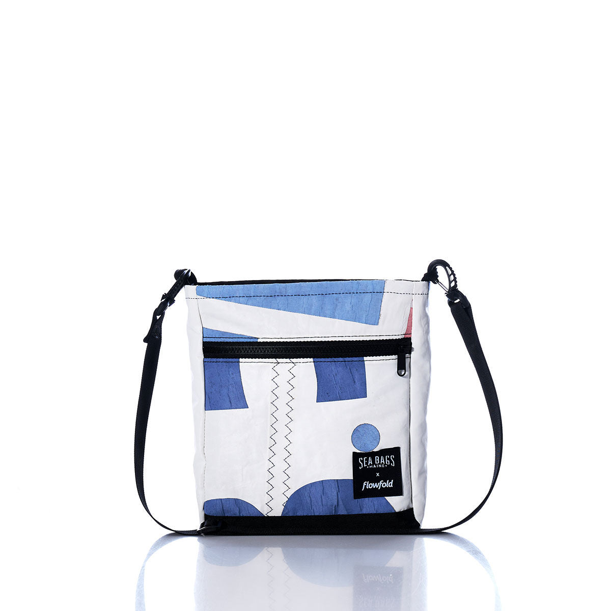 Vintage Blue and White Small Voyager Crew Crossbody