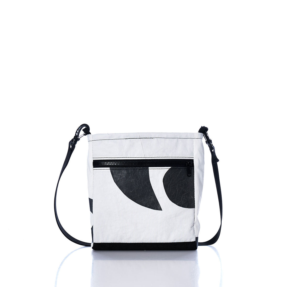 Vintage Black and White Small Voyager Crew Crossbody Alternate View