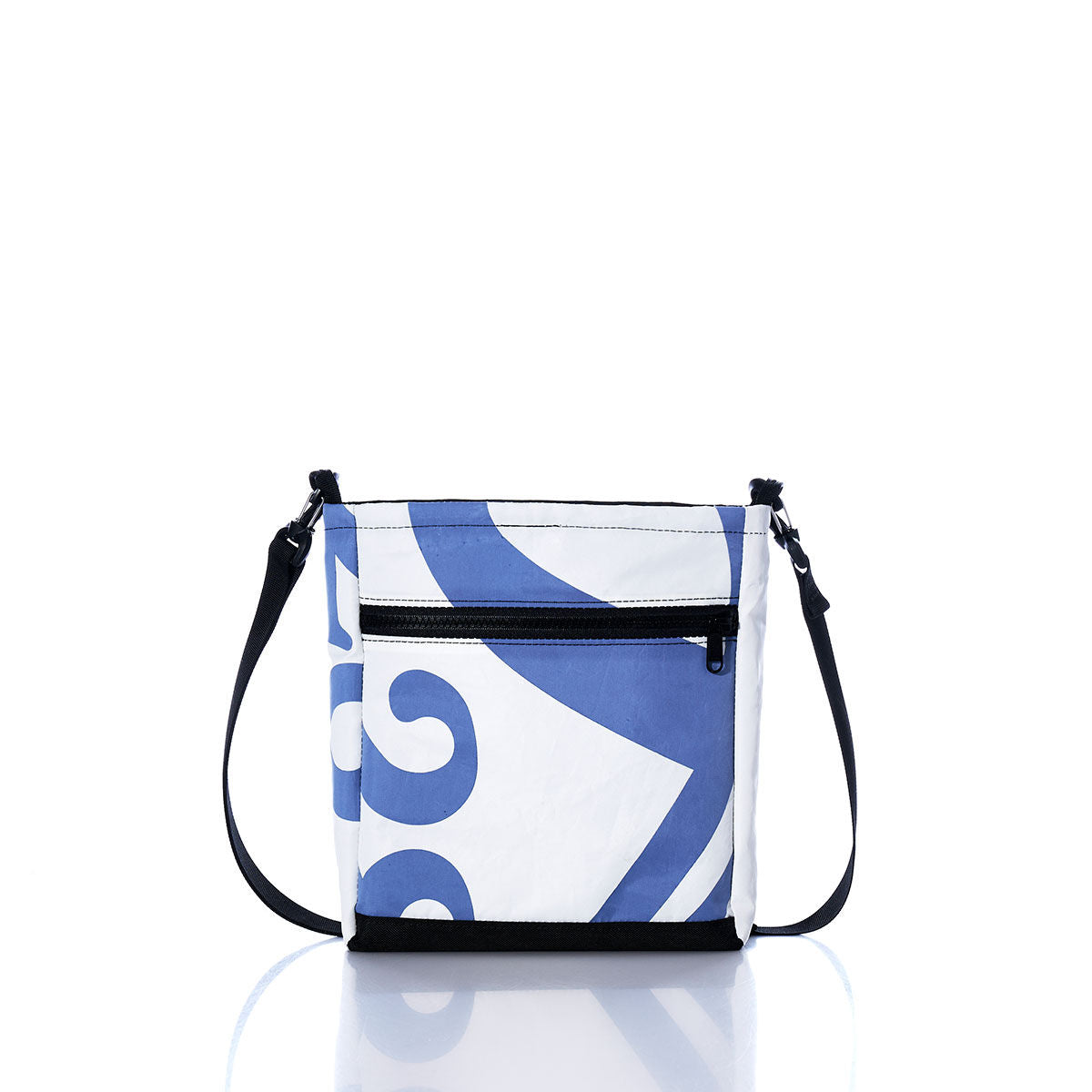 Vintage Blue and White Small Voyager Crew Crossbody Alternate View