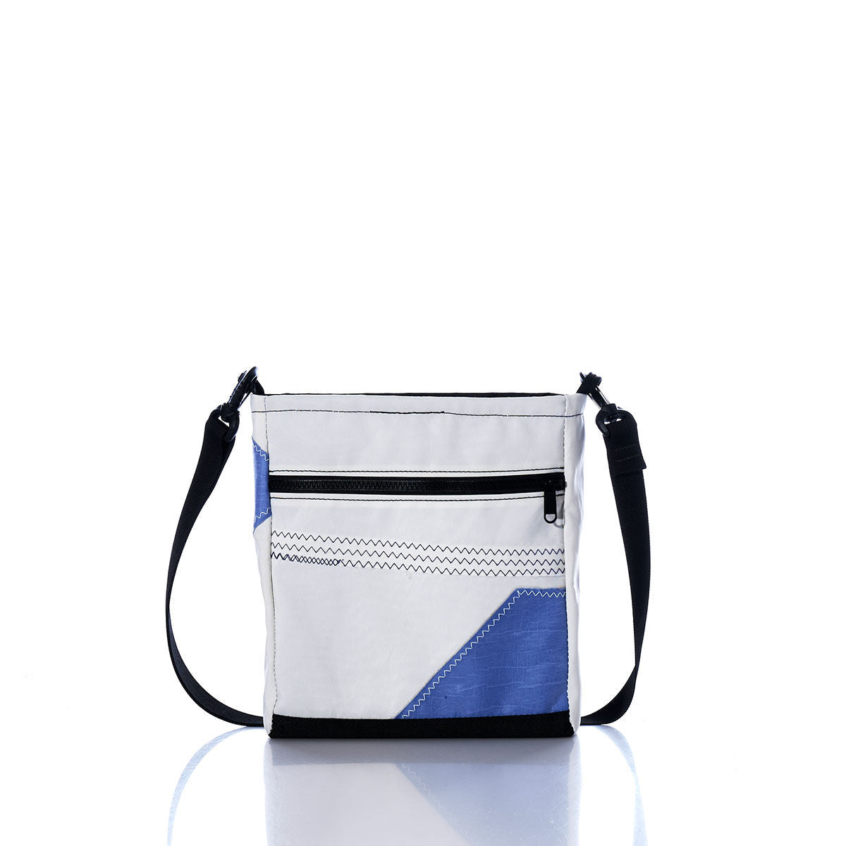 Vintage Blue and White Small Voyager Crew Crossbody Alternate View