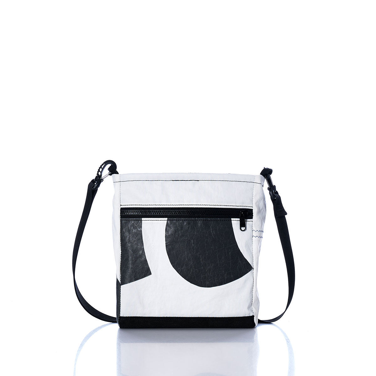Vintage Black and White Small Voyager Crew Crossbody Alternate View