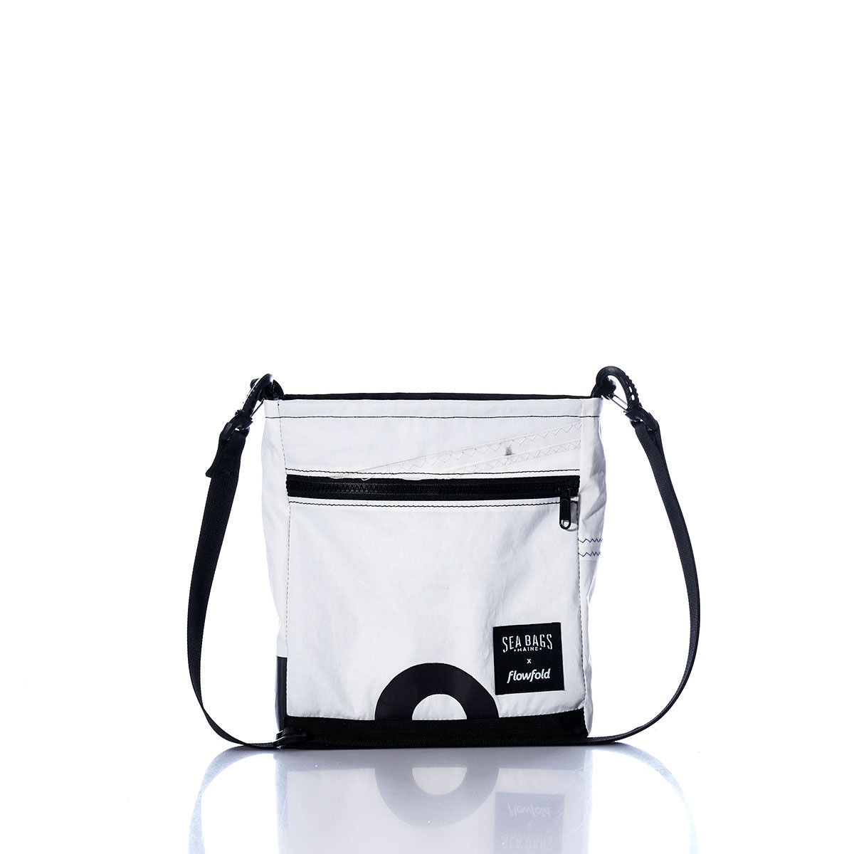 Vintage Black and White Small Voyager Crew Crossbody