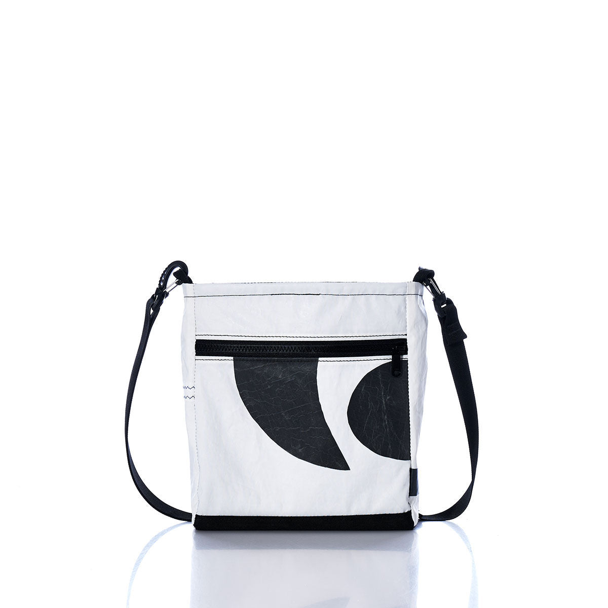 Vintage Black and White Small Voyager Crew Crossbody Alternate View