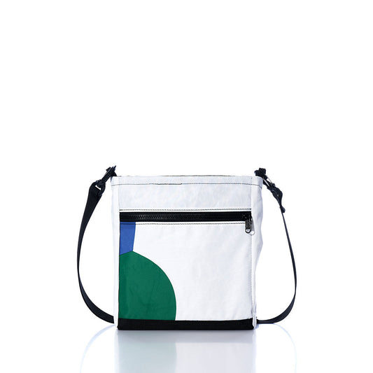 Vintage Blue and Green Small Voyager Crew Crossbody Alternate View