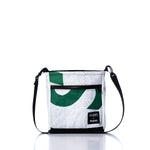 Vintage Green and White Small Voyager Crew Crossbody