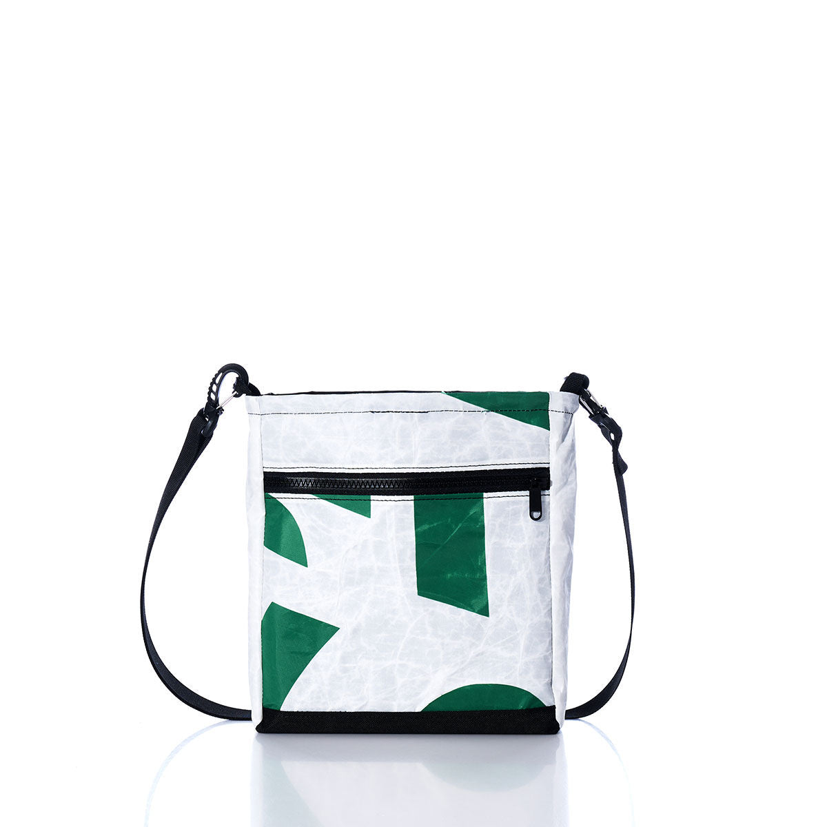 Vintage Green and White Small Voyager Crew Crossbody Alternate View
