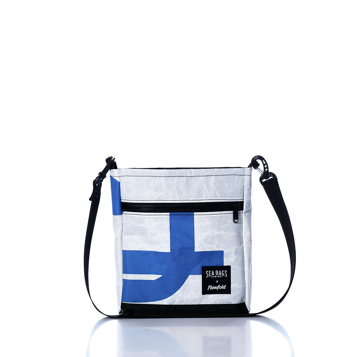 Vintage Blue and White Small Voyager Crew Crossbody
