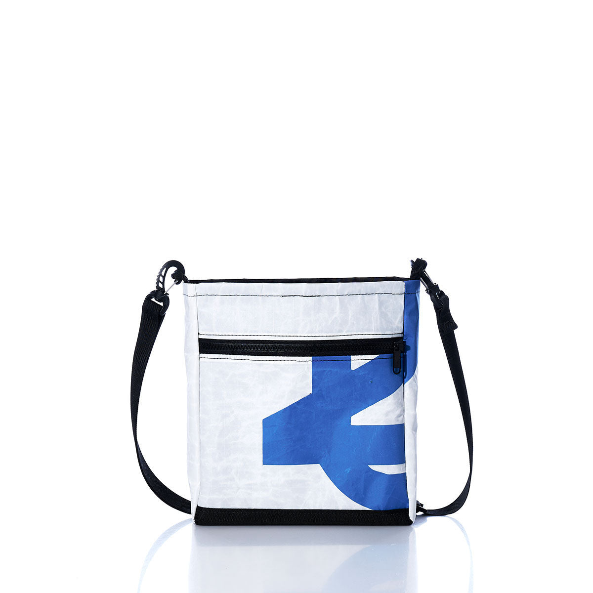Vintage Blue and White Small Voyager Crew Crossbody Alternate View