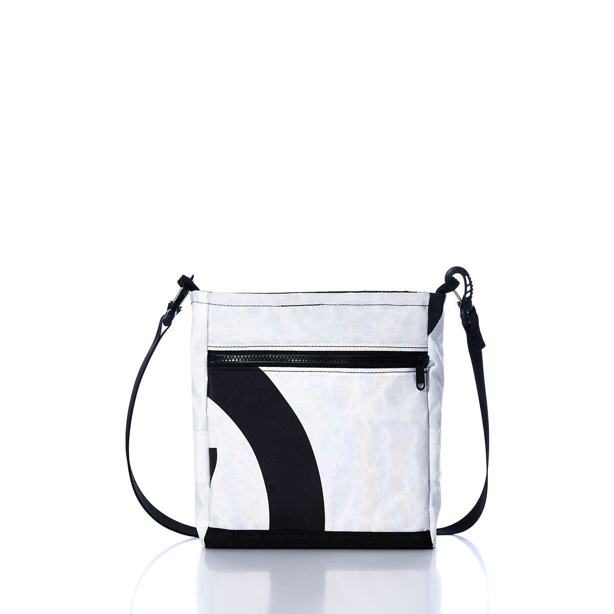 Vintage Black and White Small Voyager Crew Crossbody Alternate View