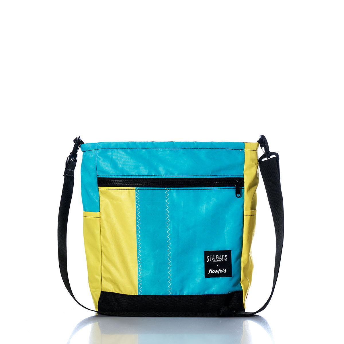 Vintage Blue and Yellow Medium Voyager Crew Crossbody