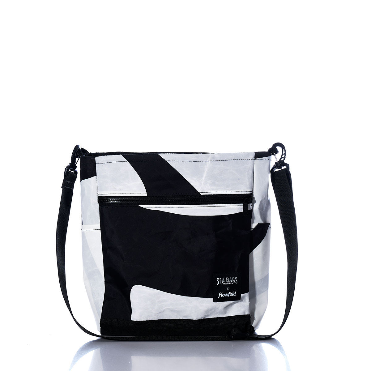 Vintage Black and White Medium Voyager Crew Crossbody