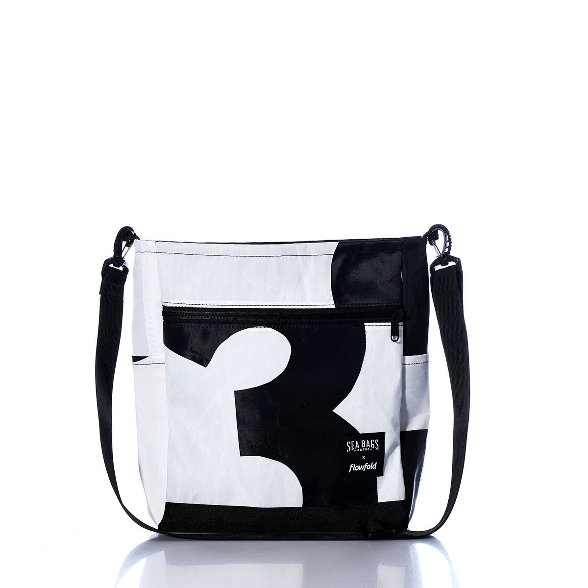 Vintage Black and White Medium Voyager Crew Crossbody