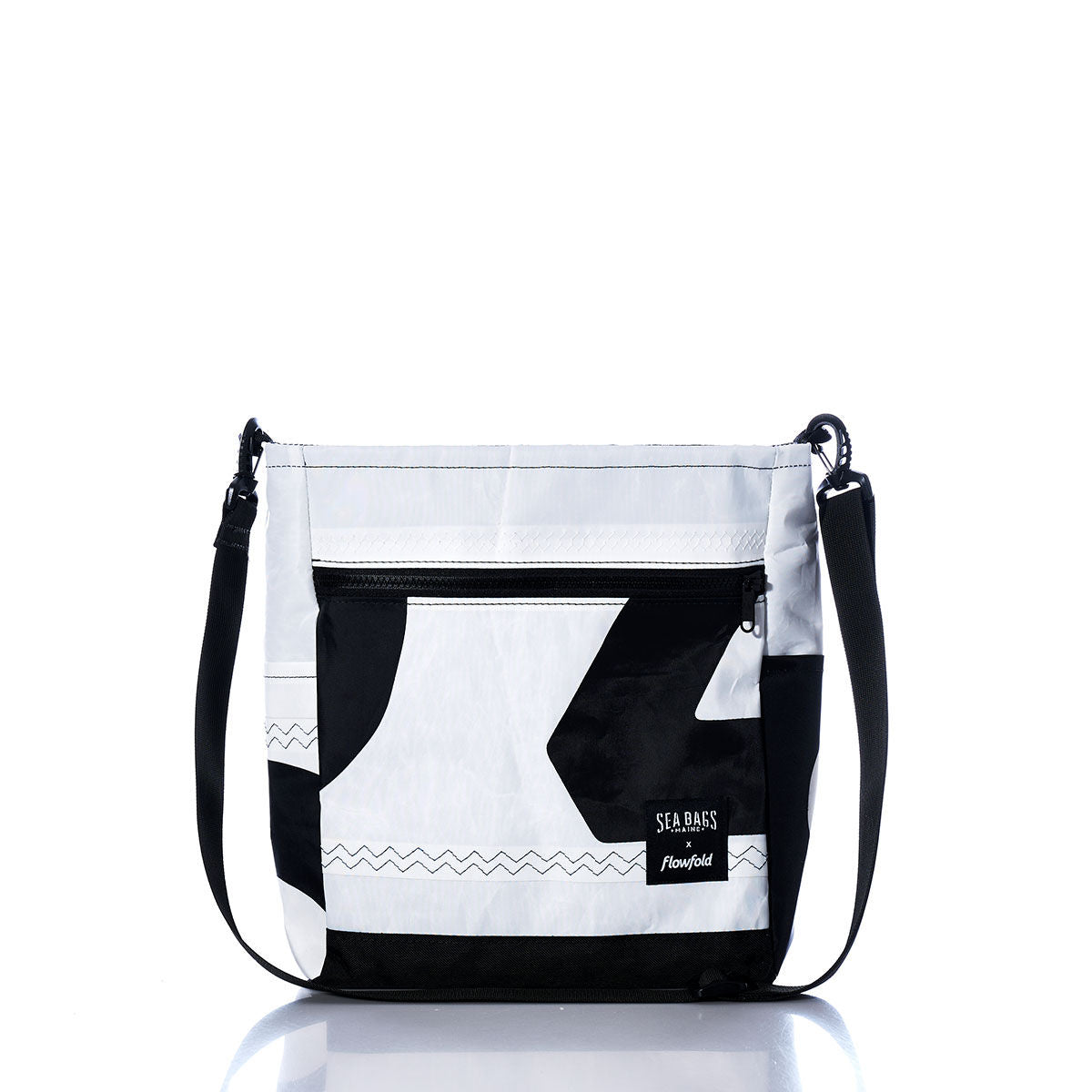 Vintage Black and White Medium Voyager Crew Crossbody