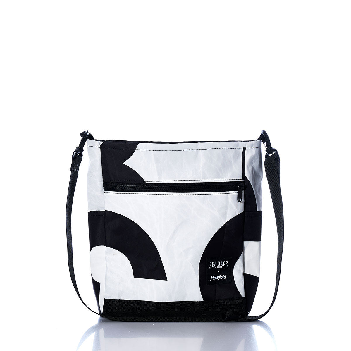 Vintage Black and White Medium Voyager Crew Crossbody