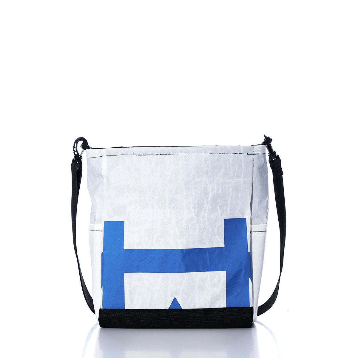 Vintage Blue and White Medium Voyager Crew Crossbody Alternate View