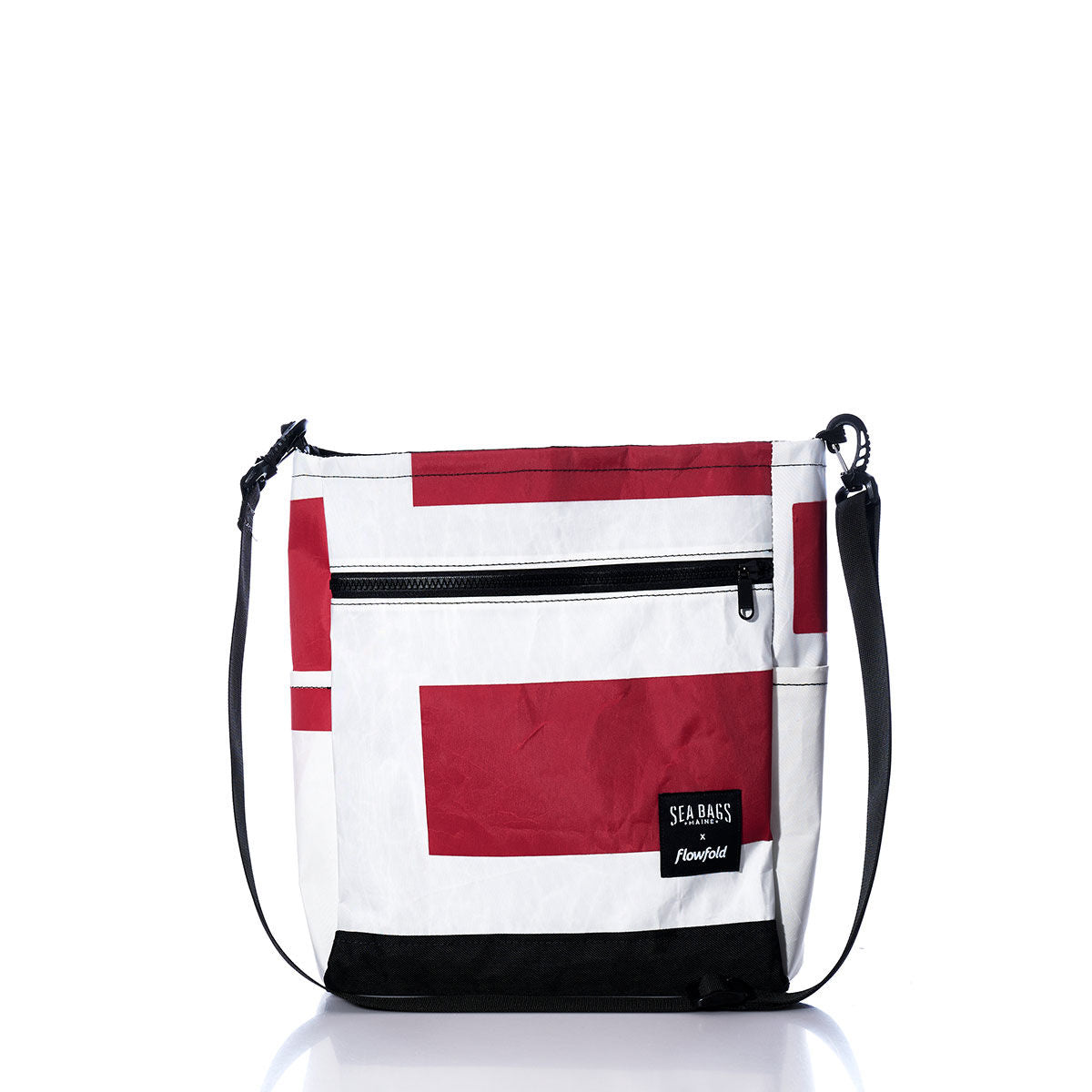 Vintage Red and White Medium Voyager Crew Crossbody
