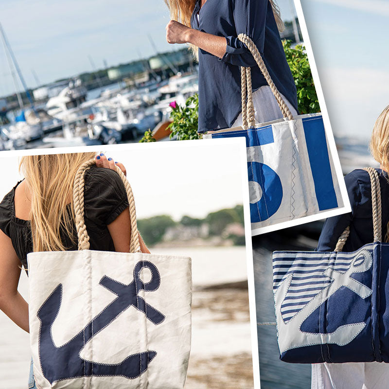 sea bags tote bags made from recycled sails