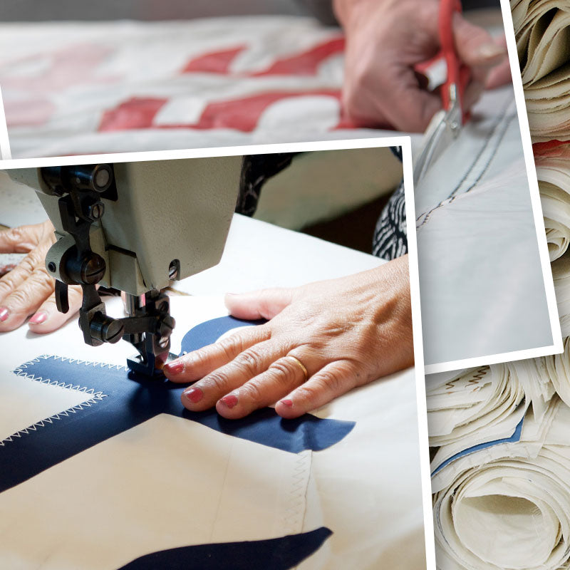 sea bags stitching and sewing tote bags and anchor insignia