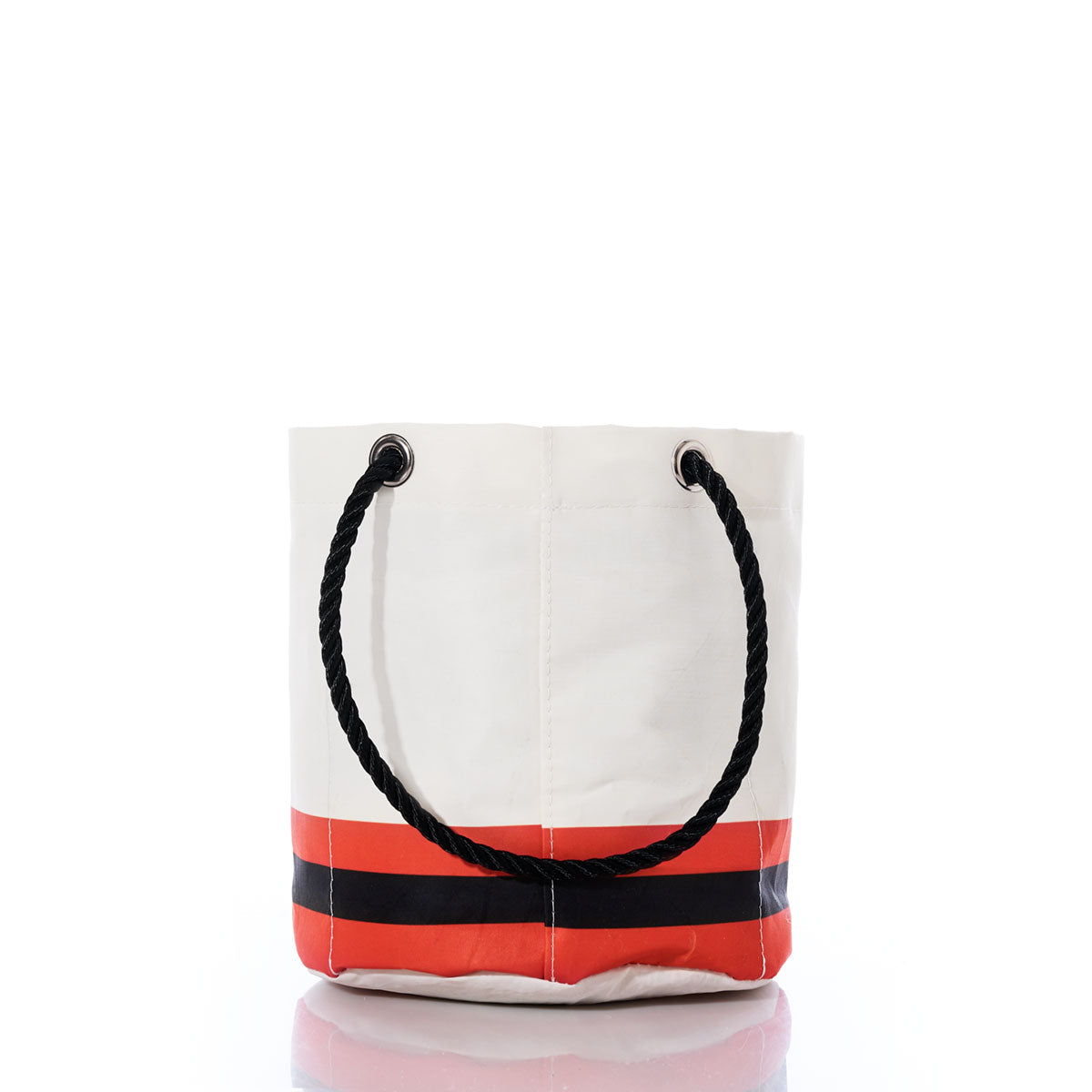 Sea Bags Cincinnati Bengals Beverage Bucket, featuring two black rope handles and a red and black horizontal stripe near the base, displayed against a white background. by Sea Bags
